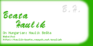 beata haulik business card